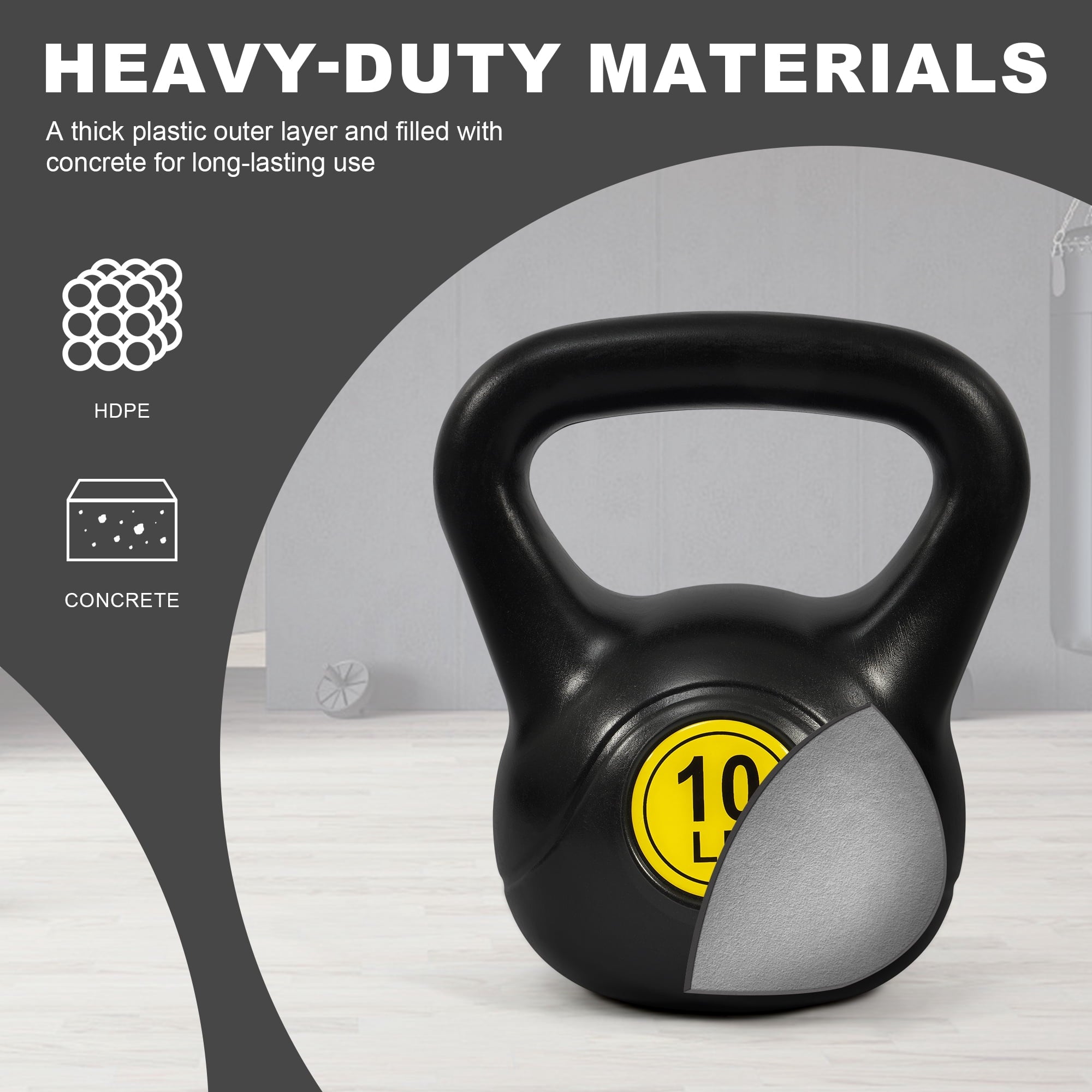 Elevate Your Fitness with Our 3-Piece Wide Grip Kettlebell Set: 10Lb, 15Lb, and 20Lb for Total Body Transformation