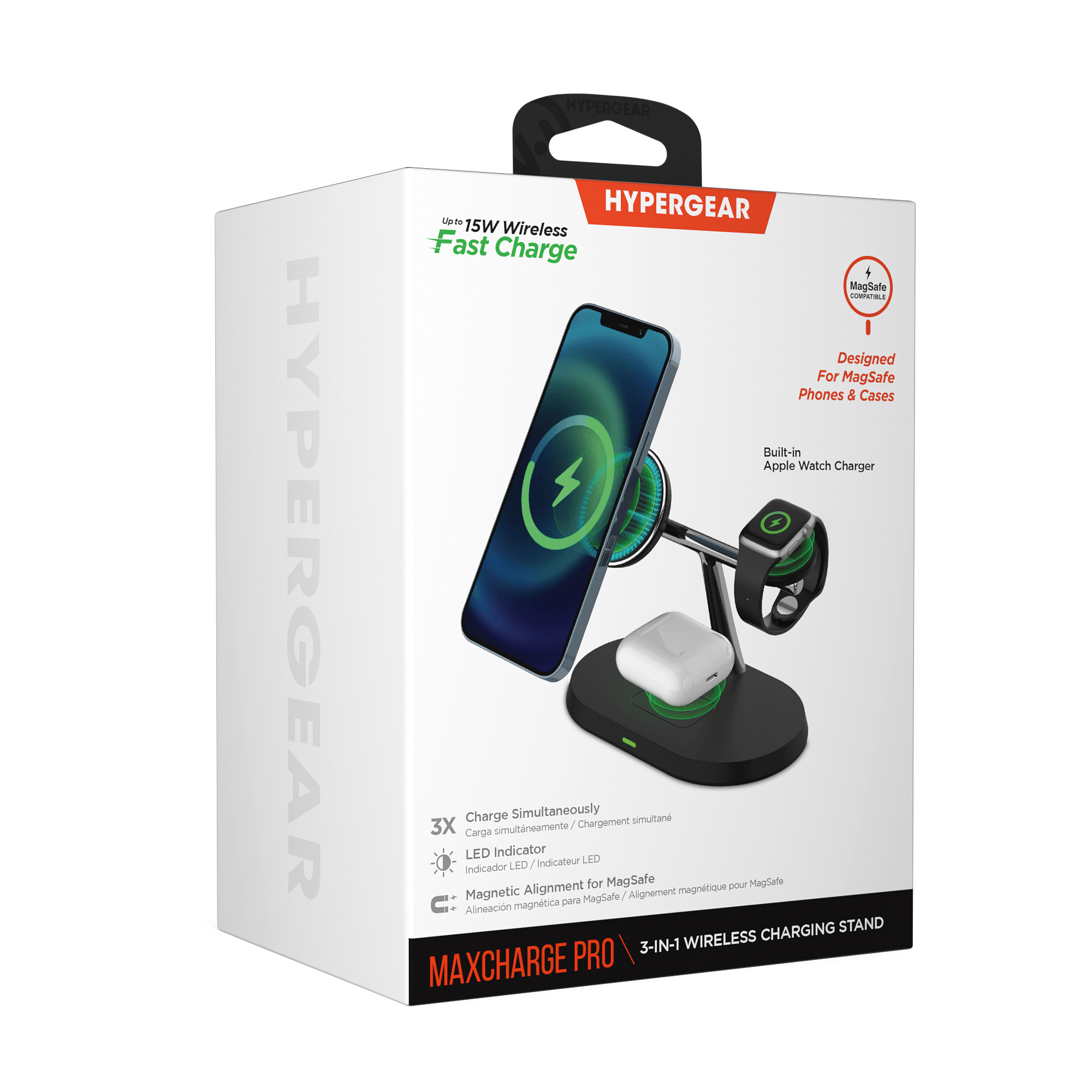 Experience Ultimate Convenience with the HyperGear MaxCharge Pro 3-in-1 MagSafe Charging Stand