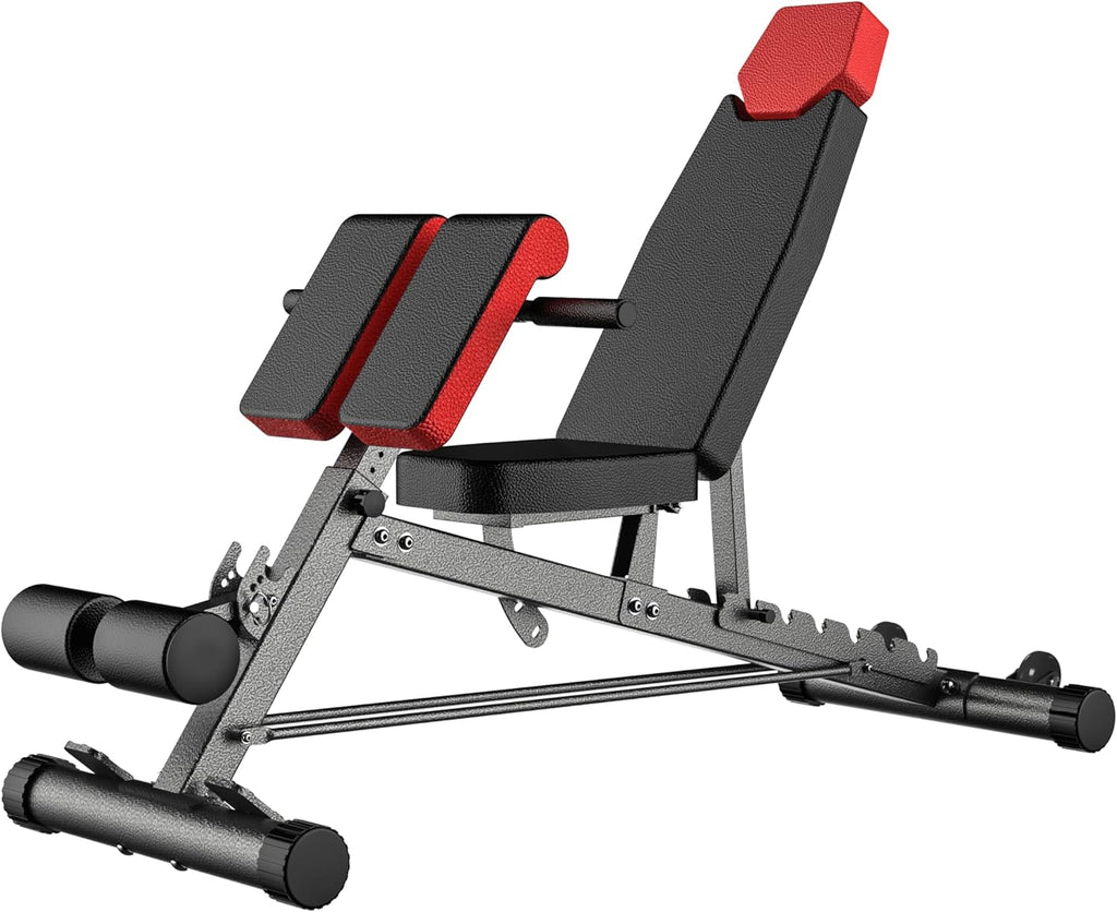 Transform Your Home Workouts with the Finer Form Multi-Functional Adjustable FID Weight Bench - 1,000 Lb Capacity, 23 Settings for Ultimate Versatility!