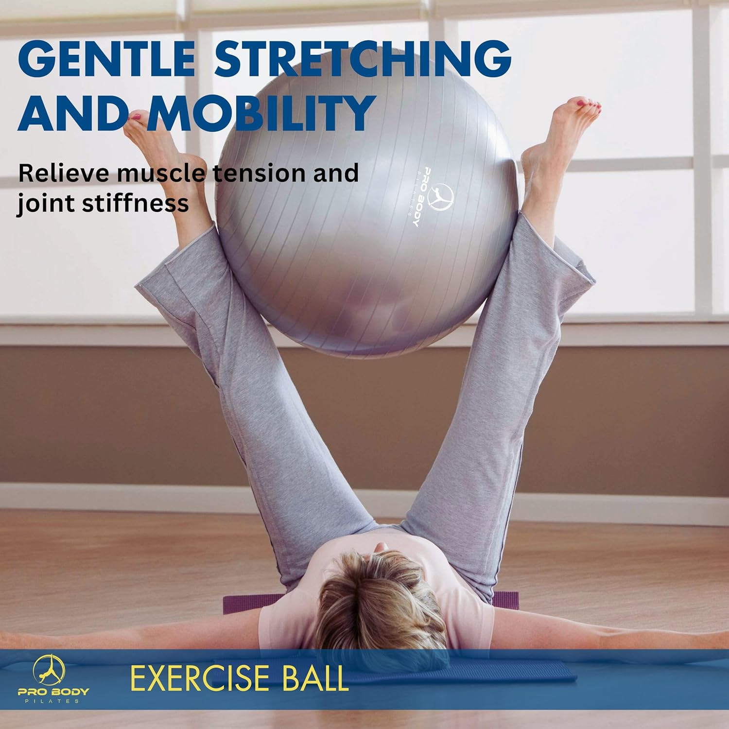 Versatile Gym-Grade Yoga Ball for Fitness, Therapy & Active Sitting - Perfect for All Sizes & Ages