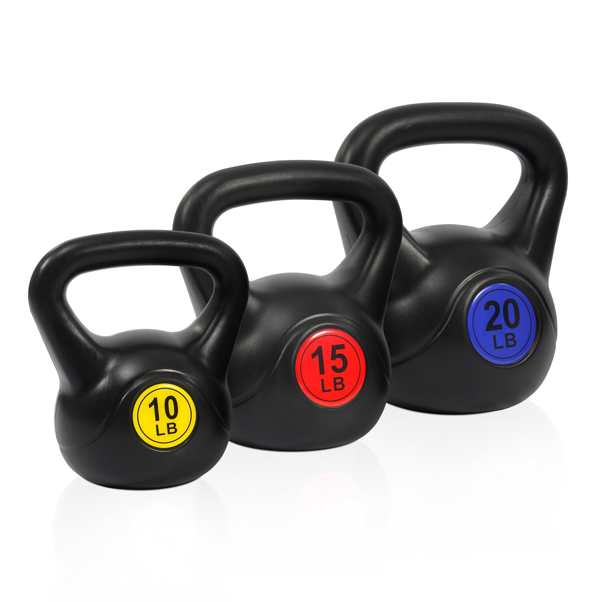 Elevate Your Fitness with Our 3-Piece Wide Grip Kettlebell Set: 10Lb, 15Lb, and 20Lb for Total Body Transformation