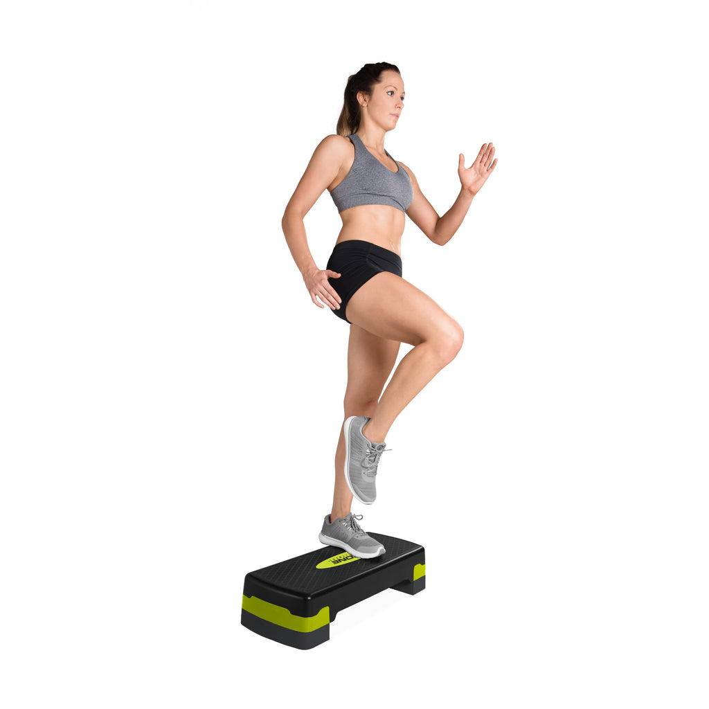 Transform Your Workout with the Versatile Black and Yellow Aerobic Step Platform